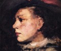 Profil de Fille avec un portrait de chapeau Frank Duveneck
